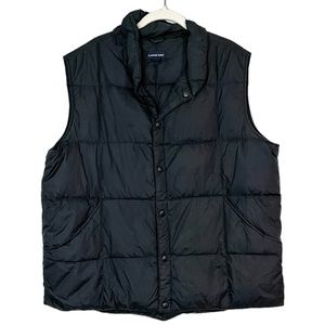 LAND’S END • Puffer Quilted Vest • Black • Men’s Size Large